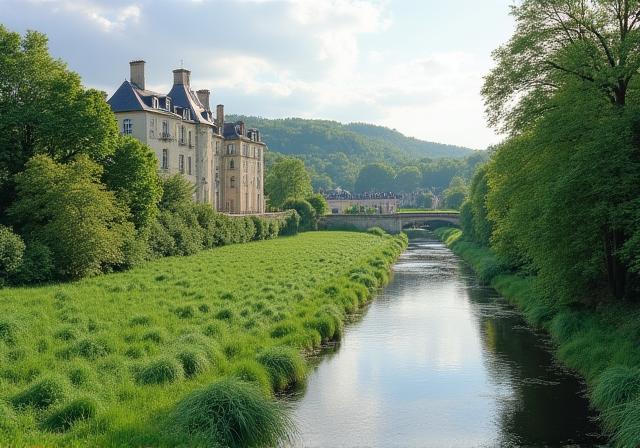 Paysage de la vallée de la Seine près de Giverny